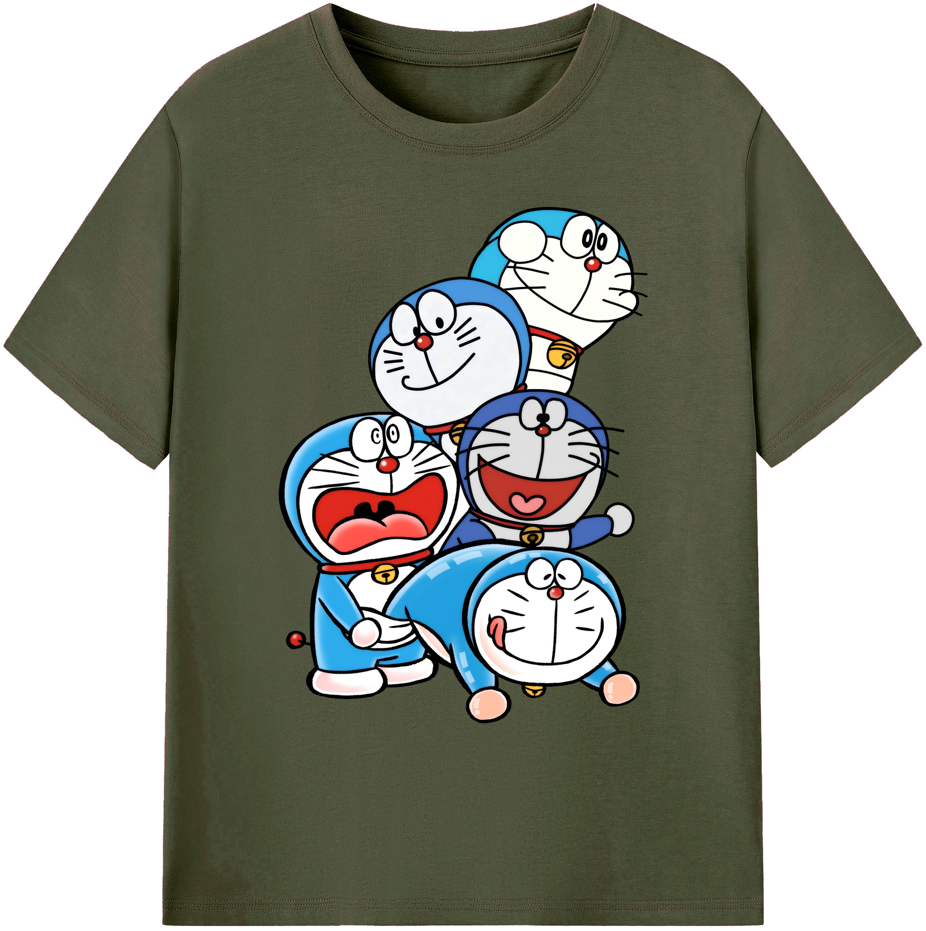 （画像用） ドラえもん Doraemon 綿100％ メンズ半袖Tシャツ｜肌触りやわらか＆通気性